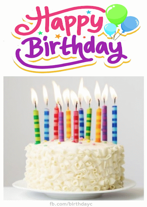 Happy Birthday cake gif