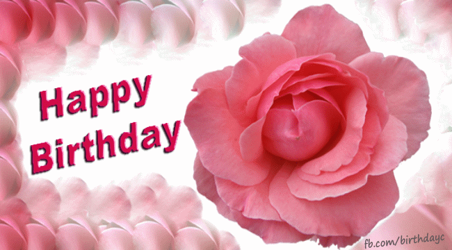 Happy Birthday Gif rose