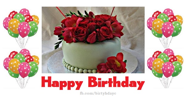 Happy Birthday Rose Cake Message