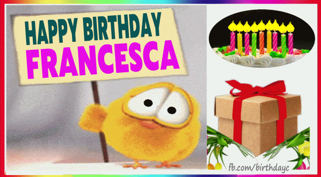 Happy Birthday Francesca