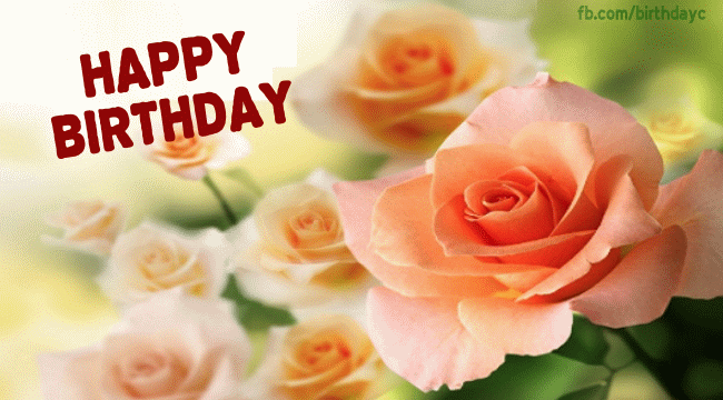 Happy Birthday greetings with roses