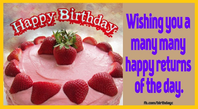 Strawberry the cake Birthday Card