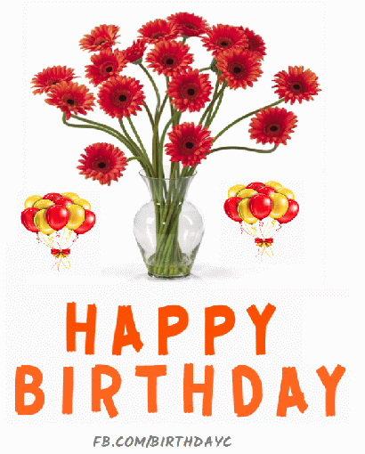 Flowers Happy Birthday Card