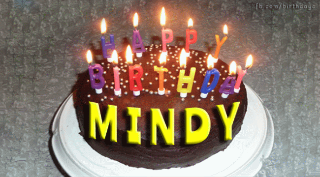 Happy Birthday Mindy images and cake
