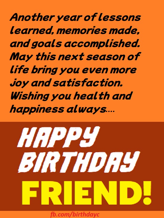 Happy Birthday Wish Card for Friend