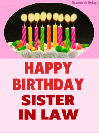 Happy Birthday Sister in Law gif messages