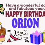 Happy Birthday Orion
