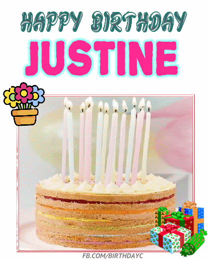 Happy Birthday JUSTINE GIFs