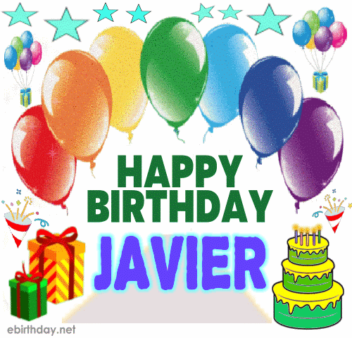 Happy Birthday JAVIER gif images