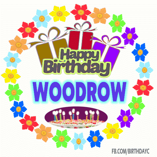 Happy Birthday WOODROW gif
