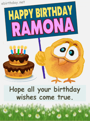 Happy Birthday RAMONA gif images